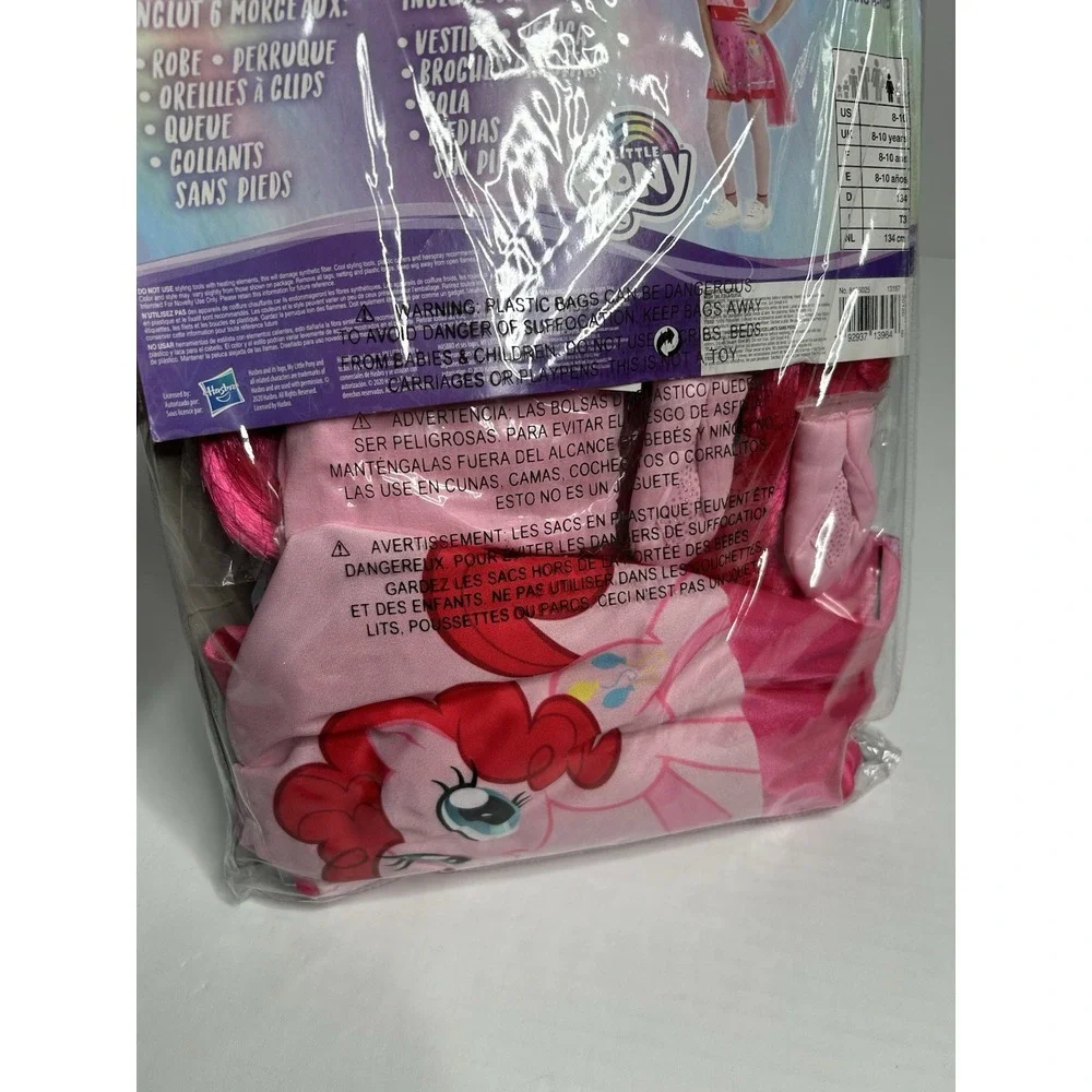 My Little Pony Pinkie Pie Halloween Costume Girls Medium 8-10 Dress, Wig, + More